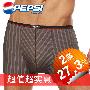 百事 弹力棉色织条男平角裤PS-526012混色两条装[010100092]
