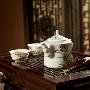 景德镇陶瓷茶具：茶壶茶杯茶叶罐公道杯11头套装，JDCJ080
