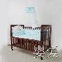 婴爱婴儿床花边蚊账 蓝色小熊 适用外周小于3.8米婴儿床