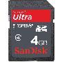 [免运费]SanDisk 闪迪 Ultra SDHC Class4 4G 黑色 SD高速闪存卡(15M/S 100X)