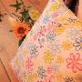 【福乐美】暖色小花系列棉质帆布靠垫套/抱枕套