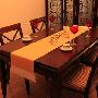 【福乐美】老北京橙色花朵系列纯棉外单日式桌旗(34*180)