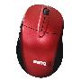 明基BenQ ME710(波尔红)无线2.4G激光鼠标,8米远控,1600DPI更快更准!