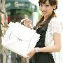 韩版女包包新款单肩斜挎包/两用包白色252JUST STAR