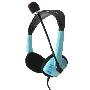 DANYIN 硕美科/电音DT-315（蓝色）头戴式耳麦，时尚菱形耳壳，线控音量调节。