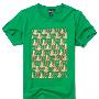 [THETHING]专柜正品 夏季原创潮流男装 流血图案 纯绵绿色短袖T恤
