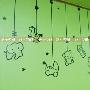 [新饰线墙贴]宝宝小伙伴 背景墙贴纸韩国卡通客厅儿童房装饰画