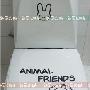 [新饰线墙贴]动物小伙伴 4个装马桶贴衣柜韩国贴纸可爱宜家儿童