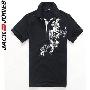 2010男士胸口印花翻领短袖