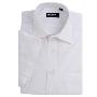 免烫斜纹G2000商务款式短袖衬衫 直领 白色