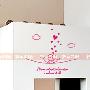 [新飾線墻貼]愛戀鳥 電視背景墻貼紙韓國卡通壁紙客廳兒童裝飾