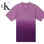 CK专柜正品 浅紫色渐变 商务休闲 纯绵男式T恤