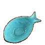 长物志【游鱼】21cm蓝色陶瓷鱼形碗 - 小款