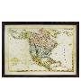 长物志【North America】复古手绘北美地图装饰画