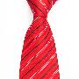 优雅大红色条纹正装优雅领带 IFSONG*KDT295