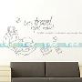 [新饰线墙贴]爱的旅行 个性电视背景墙贴纸韩国客厅简约装饰贴画