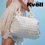 专柜正品|KVOLL铆钉编织手提浪漫田园风情OL手提包|单肩包KB00188
