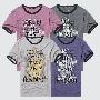 [JZL8511]夏季新款男款 时尚个性字母植绒印花圆领全棉短袖T恤