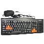 高科 GK-7088 键鼠套装 黑色（超值的键鼠结合 键盘采用镭雕字符经久耐磨 精准的光学导航鼠标 是工作游戏的最佳组合）