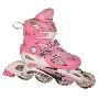 特酷 高档可调节儿童直排式轮滑鞋 9120A粉色 33-37码