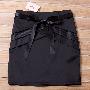 【货到付款】韩亦夏装气质丽人交叉层次感修身时尚短裙2486#黑色
