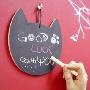 天瑞 韩国木质可爱猫猫头造型 黑板/挂板/留言版 带粉笔D22