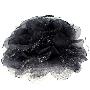 Mgirl-韩国经典时尚流行黑色手工发圈也可做包包配饰和胸花