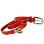 A01123-2红色时尚女士皮带 经典带尾配锁扣腰带