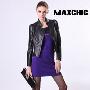 Maxchic品牌摩登都市系列小绵羊皮短款极品皮衣DQ12243S10M