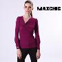 Maxchic品牌摩登系列时尚罗马立体剪裁长袖针织衫上衣DQ33017C10M