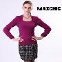 Maxchic品牌奢华优雅系列假两件淑女款手工钉珠上衣DQ33016C10M