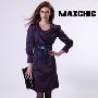 Maxchic品牌奢华优雅系列修身长袖连衣裙DQ43237S10M