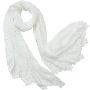 Angel's外贸真丝刺绣长丝巾礼品装(104002-白色)