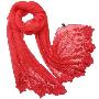 Angel's外贸真丝刺绣长丝巾礼品装(104002-红色)