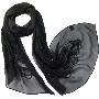 Angel's外贸真丝刺绣长丝巾礼品装(104007-黑色)