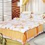 【货到付款】优玛-橙叶飘飘 床上用品天丝四件套6尺 被套 床单