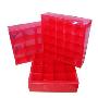 喜家家宜家风格优质PP拆叠内衣盒3件套(9格+16格+25格)/大红