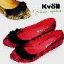 〓实拍〓韩国Kvoll浅口个性格纹圆头低跟单鞋★D4221红色