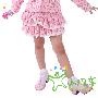 小风车粉红玫瑰女童套装短裙/蛋糕裙/品牌童装&儿童秋冬装