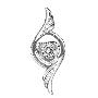 金象珠宝妖娆女人系列Pt950金15分钻石吊坠(附权威鉴定证书)