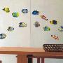 EMIT彩色墙贴 玻璃贴 瓷砖贴 48*33cm 热带鱼自粘贴