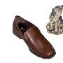 七匹狼男鞋 商务休闲鞋 正装舒适可当拖鞋 293024154棕色