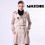 Maxchic品牌摩登都市系列经典双排扣风衣连衣裙两件套DQ13236S10M