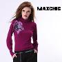 包邮Maxchic品牌奢华优雅印花妩媚高领针织衫毛衣DQ33039C10M