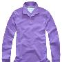 [MOSONNY]秋装新款 经典珠地长袖POLO衫 紫色