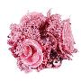 Bifing比霏蕾丝发圈-粉色珍珠花朵发圈