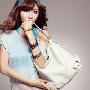 韩版时尚F质感皮带装饰包包 单肩斜挎包包 女包 3色T155D