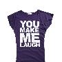 佐丹奴女装你让我发笑长版T恤裙01390520(原价95元)葡萄紫色