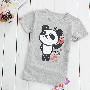 Hodoo 涂鸦熊猫 韩版女款可爱纯棉短袖T恤 TS1050