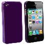 Insten 苹果(Apple) iPhone4代手机水晶背壳 紫色